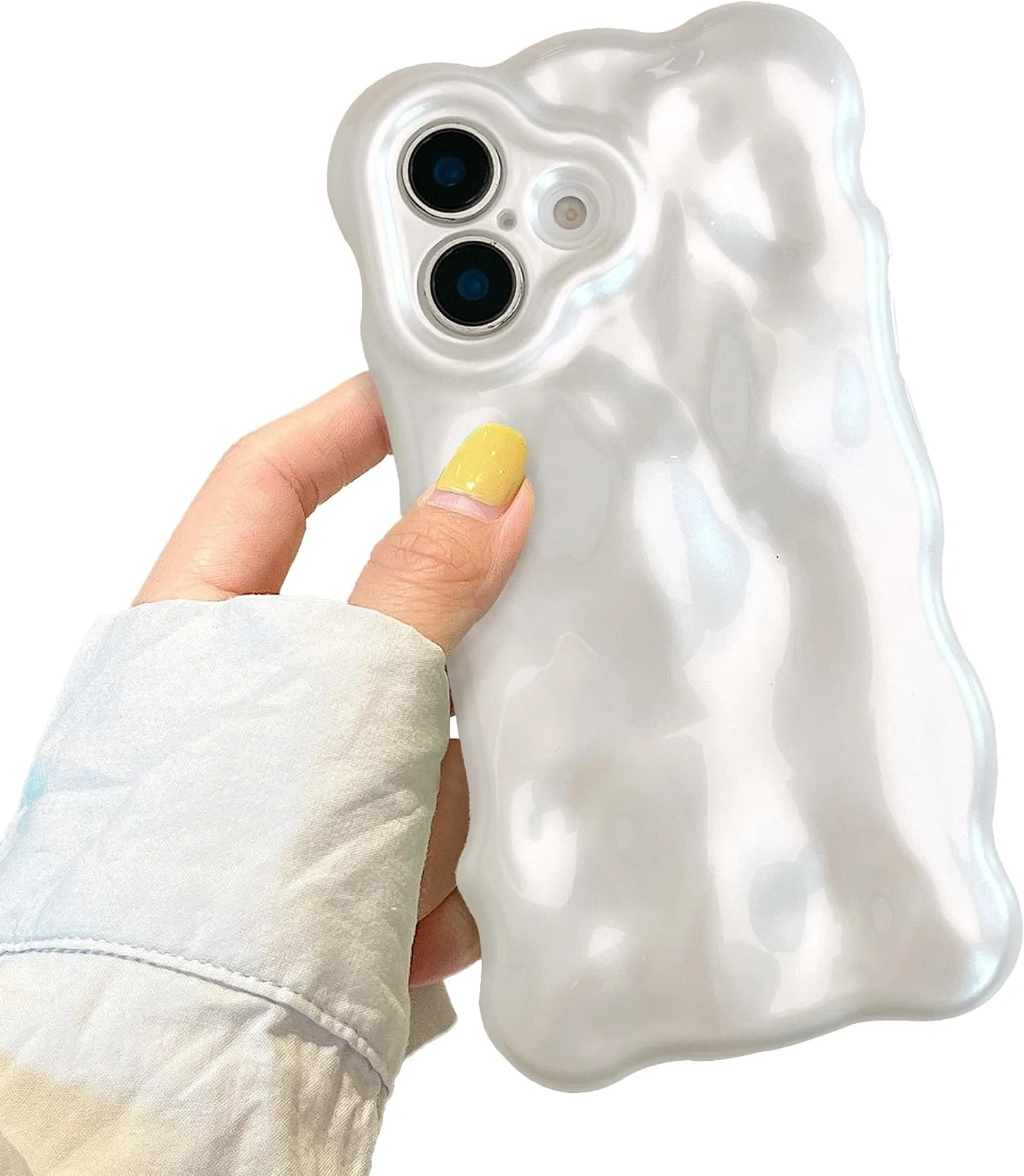 Pearl white wave case