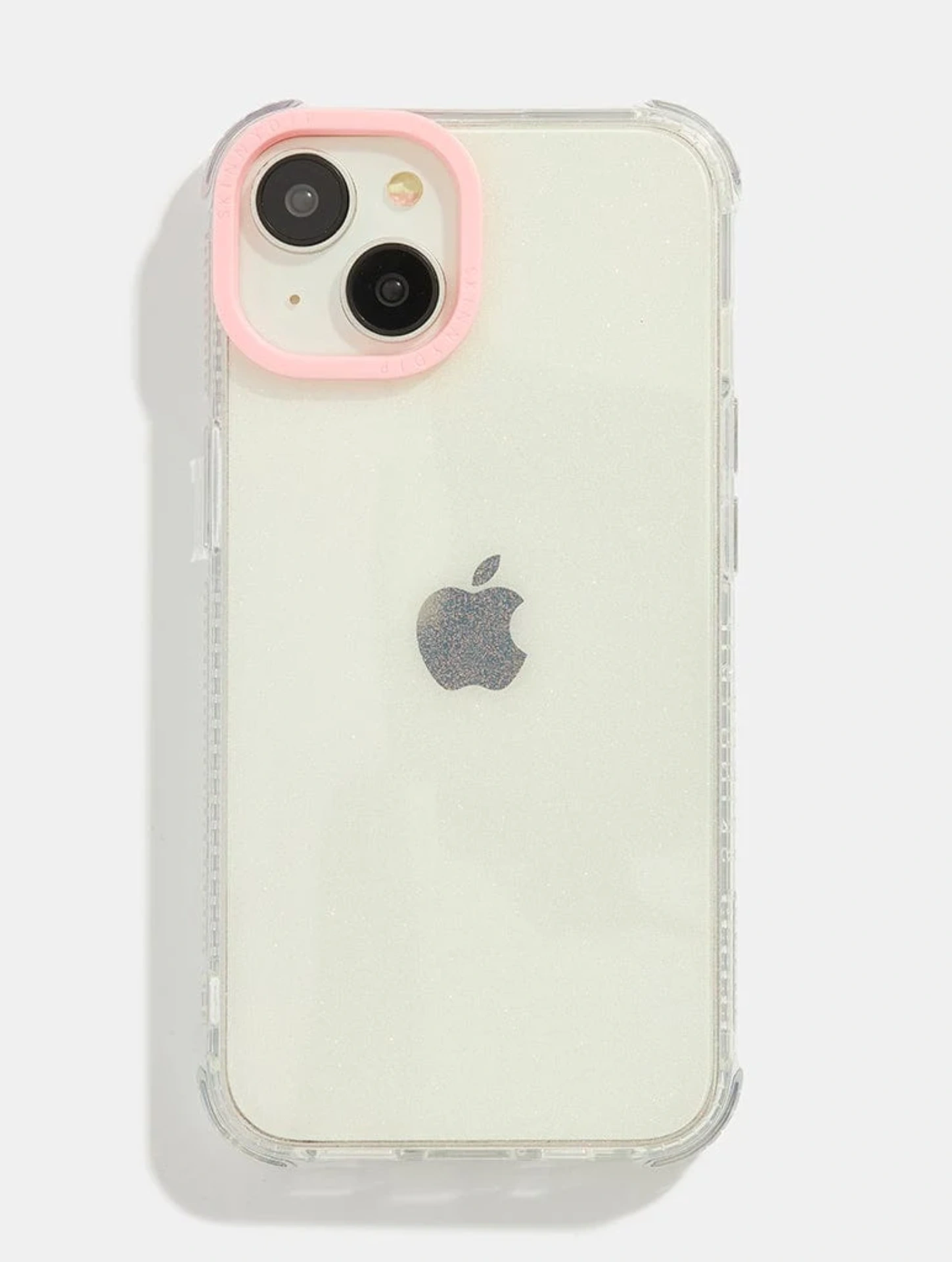 Glitter case with pink camera ring