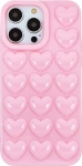 Pink 3D hearts case