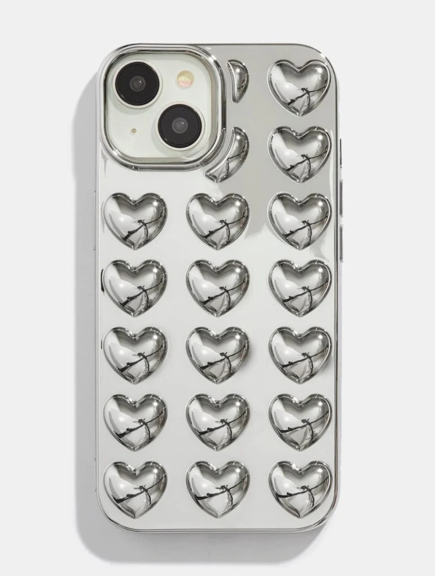 Silver chrome hearts case