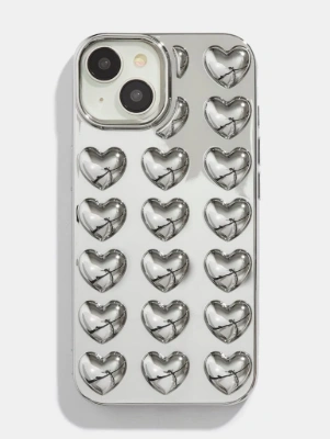 Silver chrome hearts case