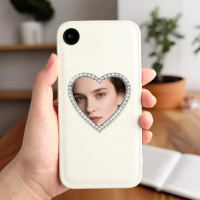 Rhinestone heart mirrors