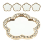 Gold flower mirror