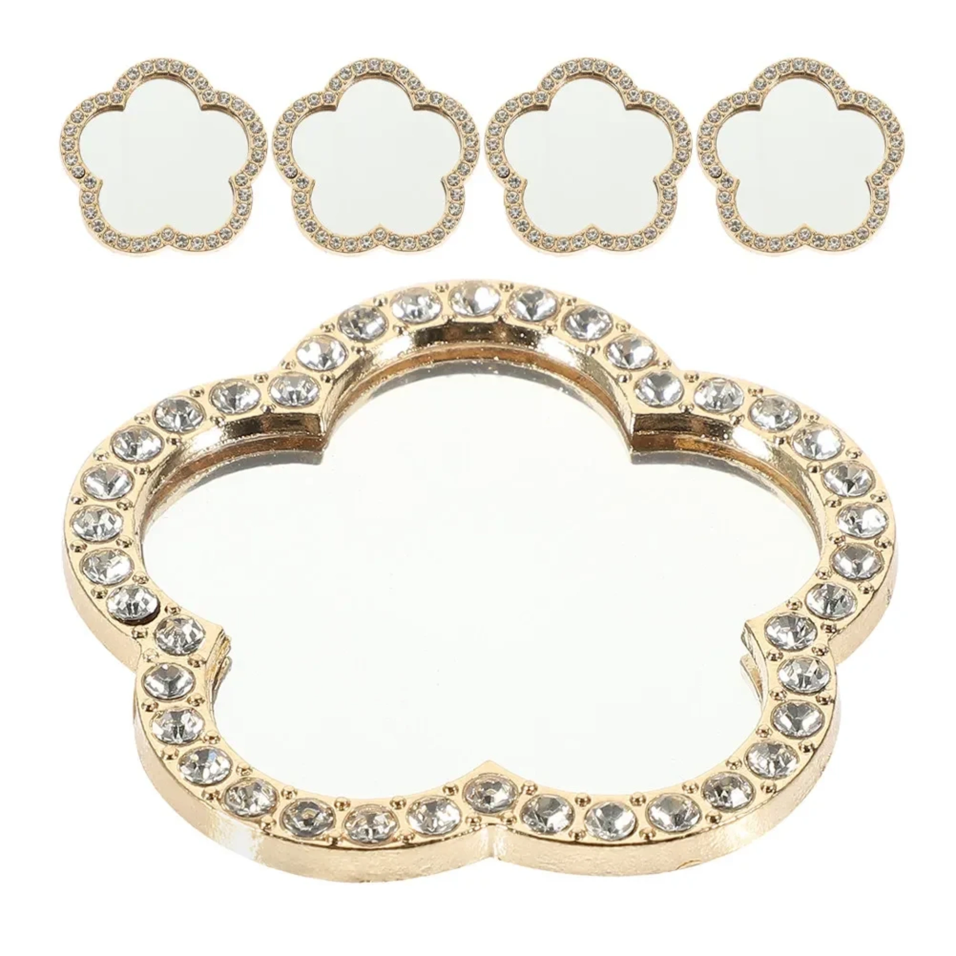 Gold flower mirror