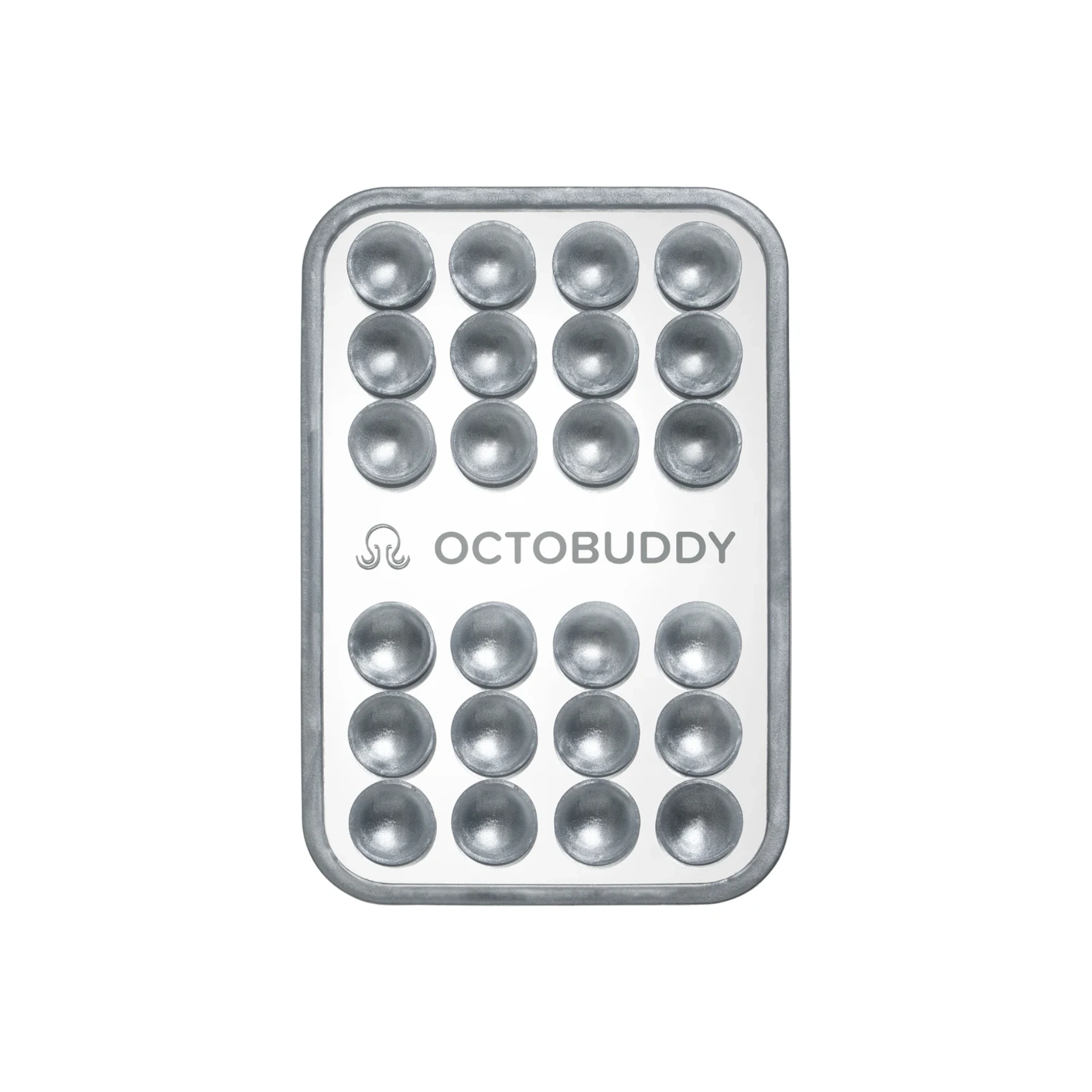 OctoBuddy mirror silver swirl
