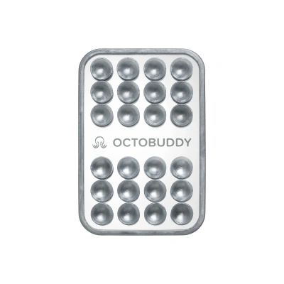 OctoBuddy mirror silver swirl
