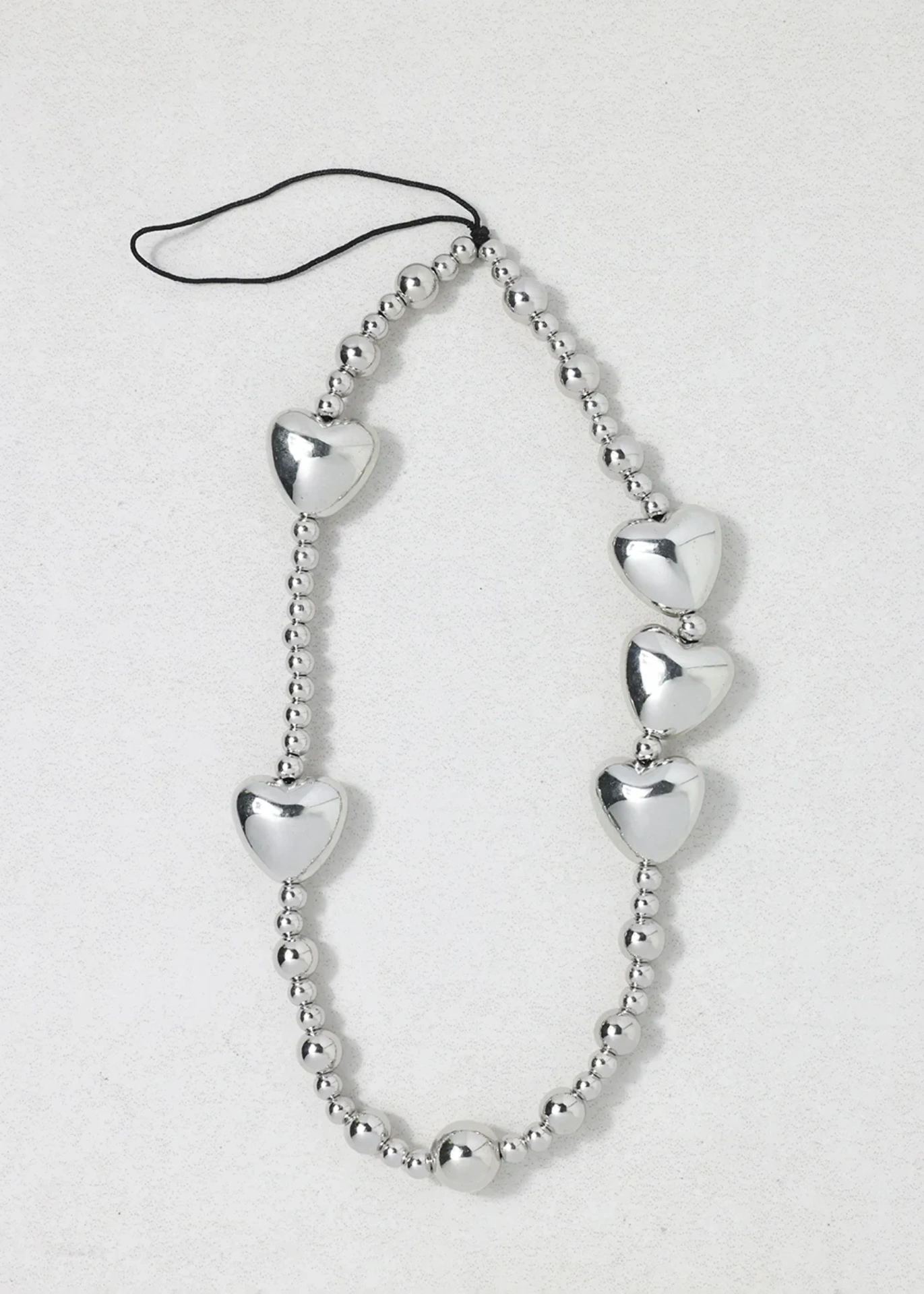 Silver Heart String Charm