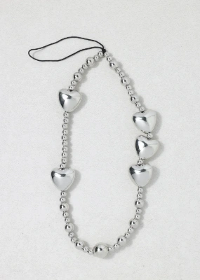 Silver Heart String Charm