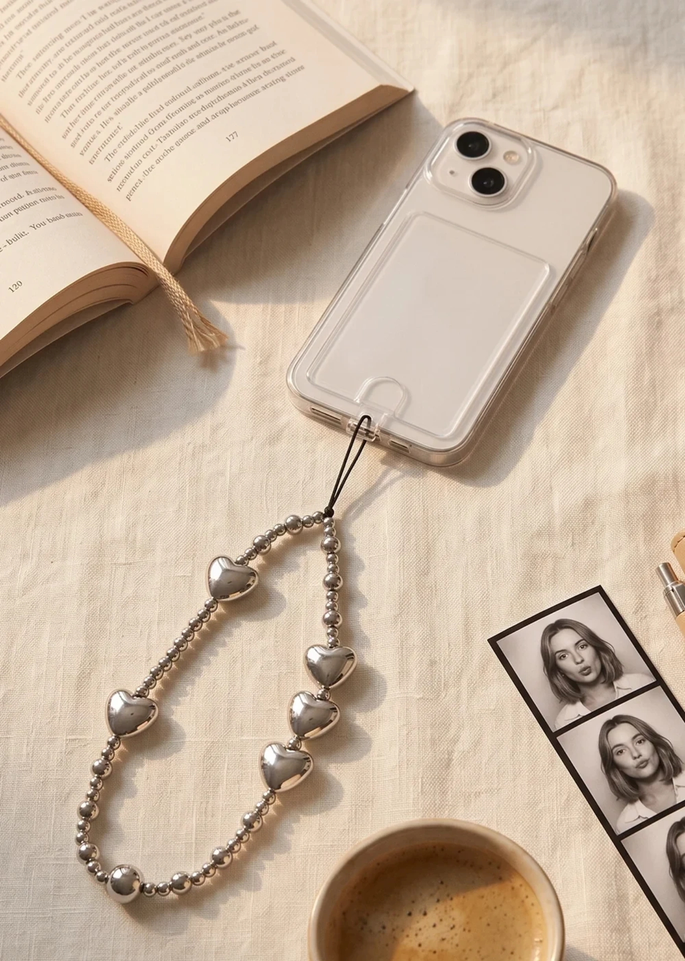 Silver Heart String Charm