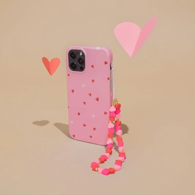 Pink Heart Bead Strap