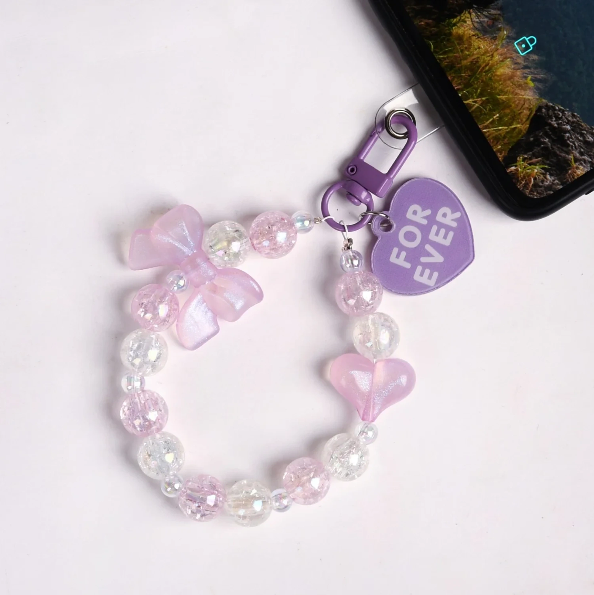 Lavender Heart Tag Charm