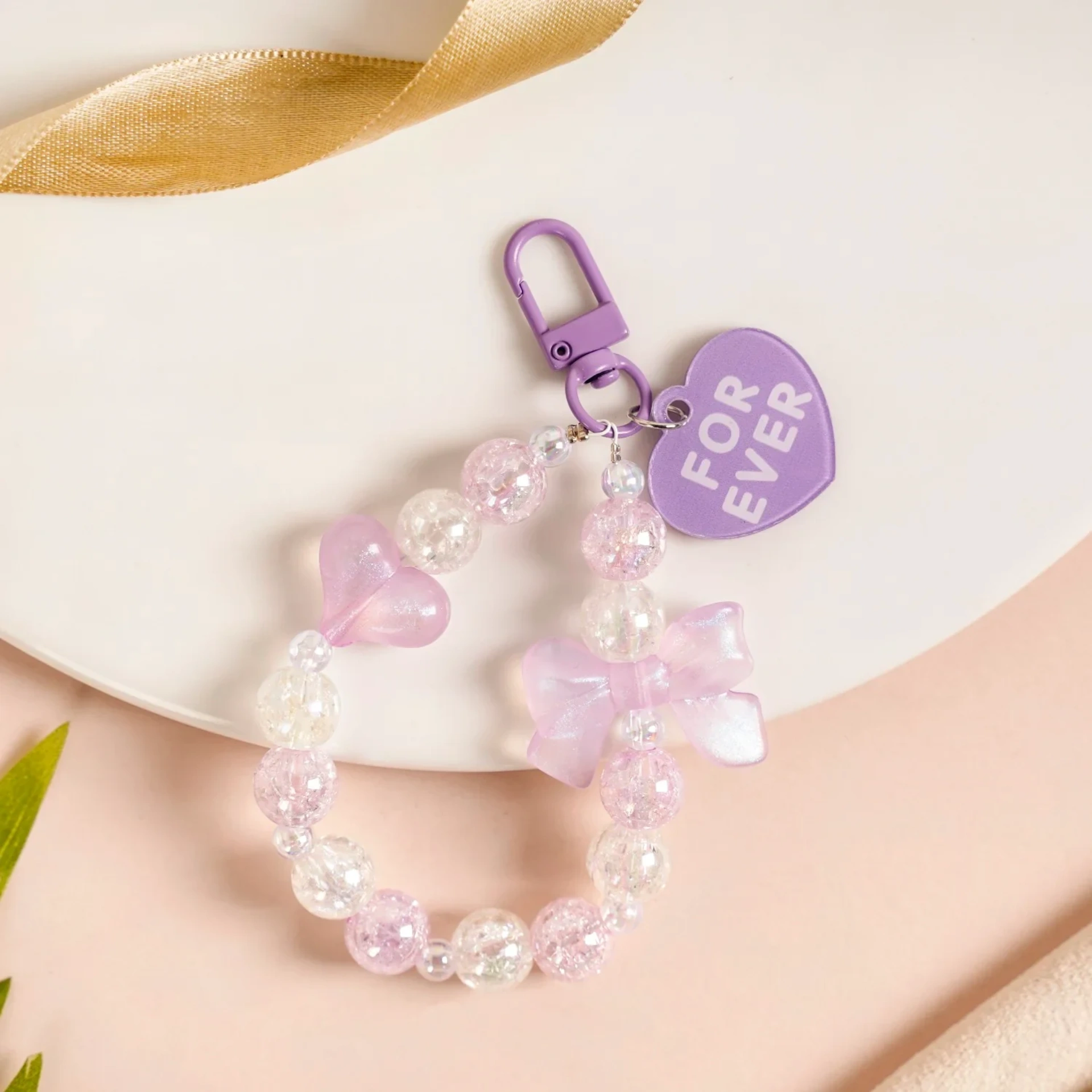 Lavender Heart Tag Charm