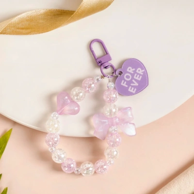 Lavender Heart Tag Charm
