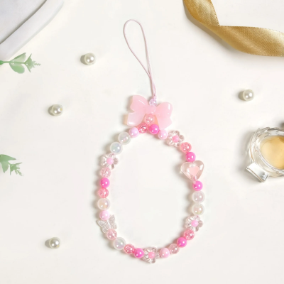 Blush Bow Heart Strap
