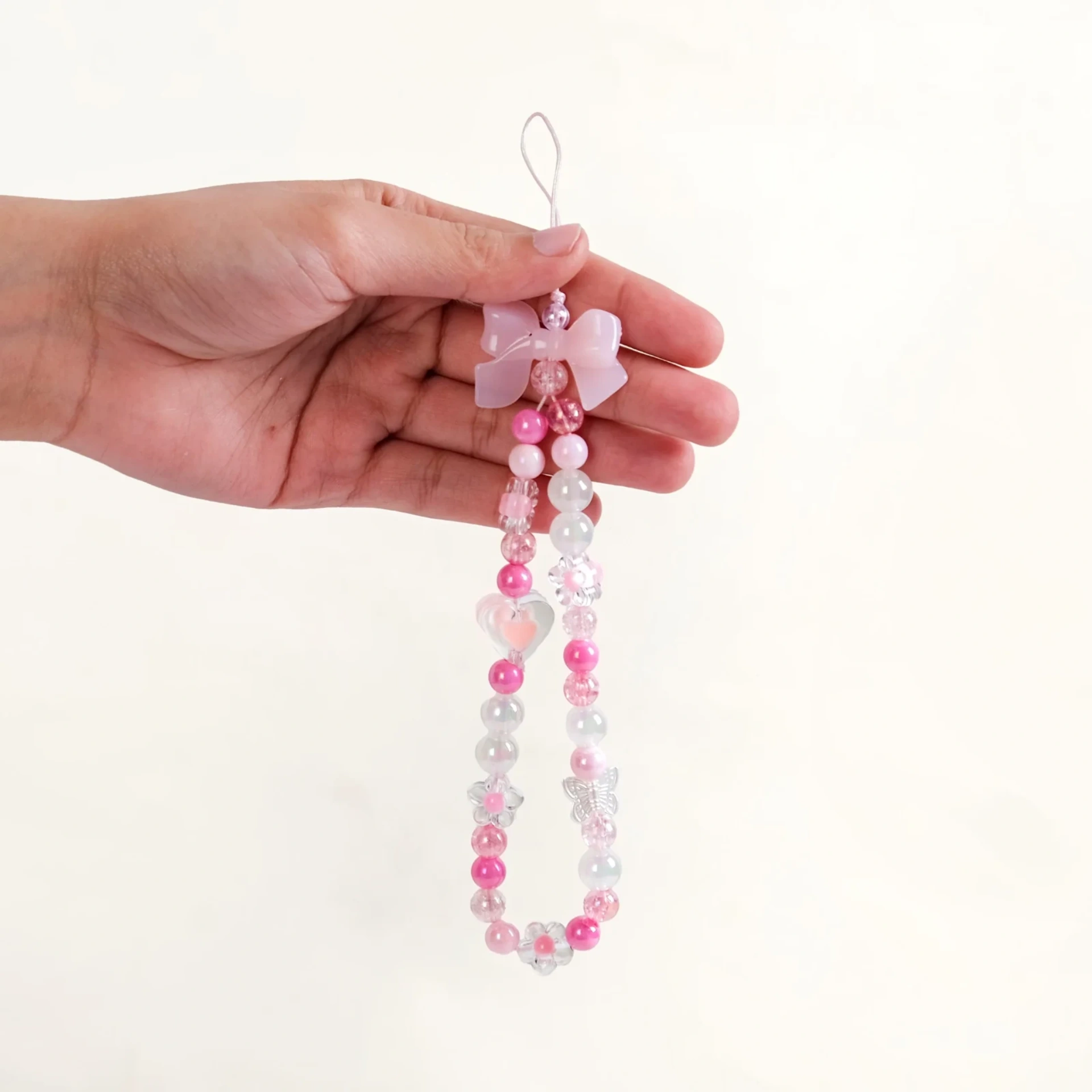 Blush Bow Heart Strap