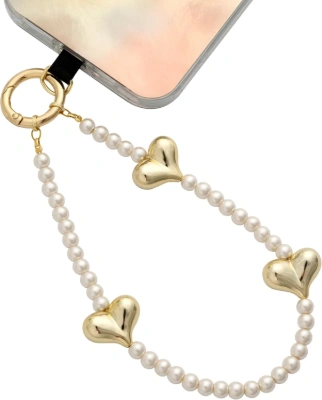 Pearl Gold Heart Strap