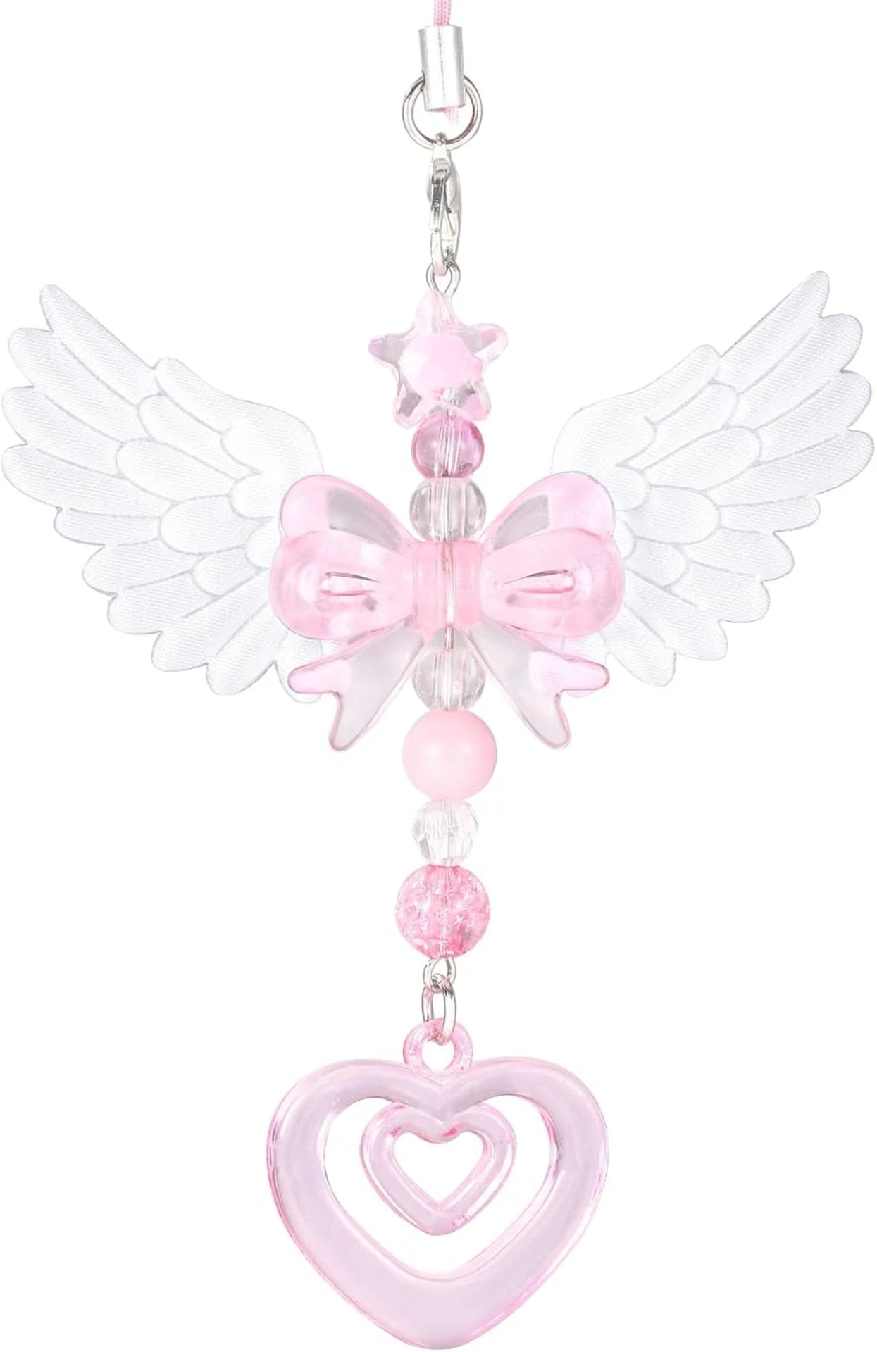 Angel Wing Heart Charm