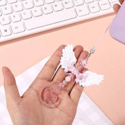 Angel Wing Heart Charm