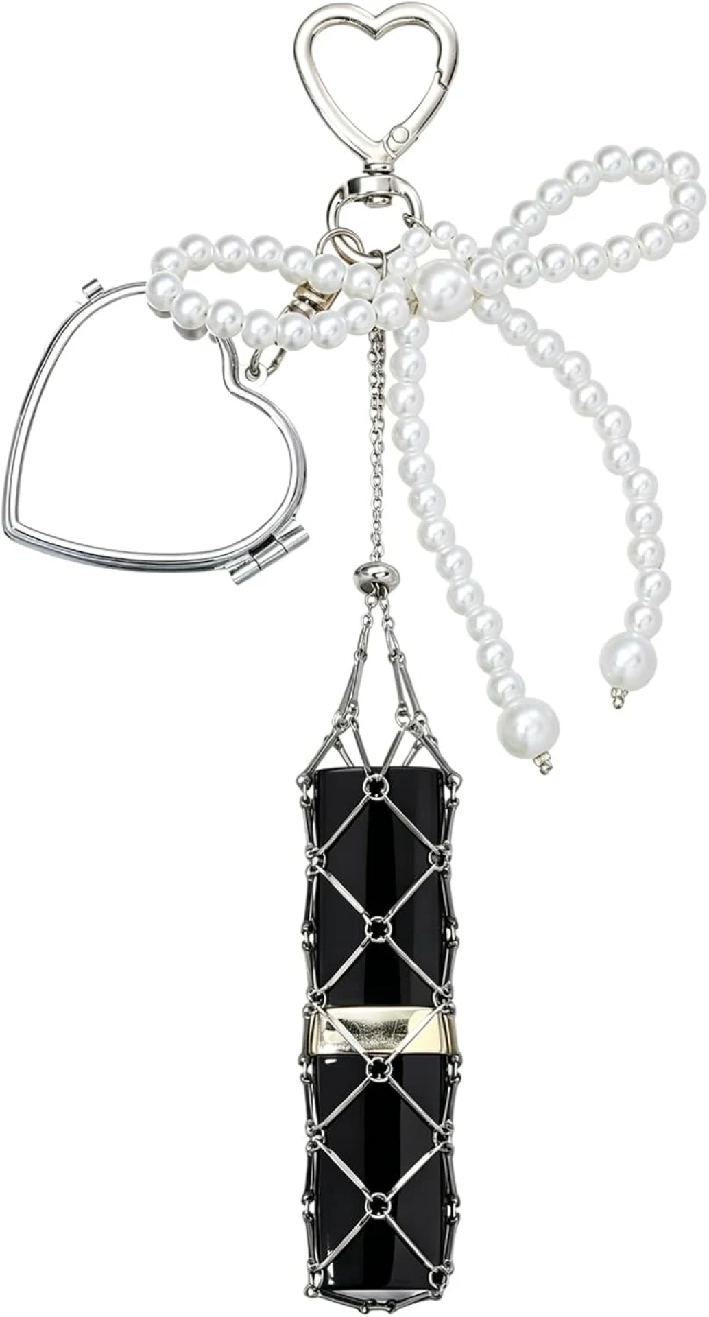 Lip gloss holder pearl bow