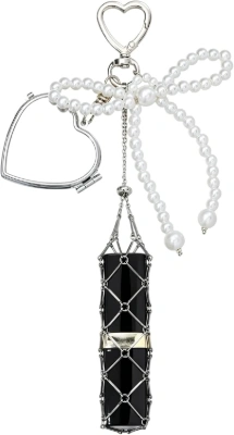 Lip gloss holder pearl bow
