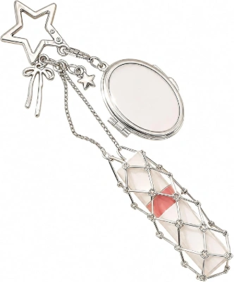 Lip gloss holder bow silver