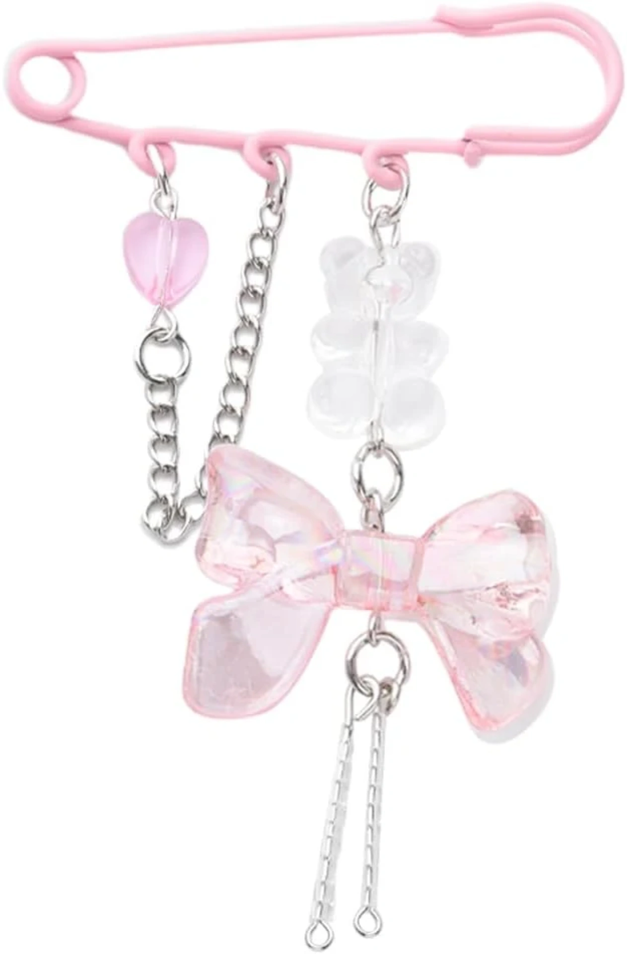 Pink bow pin