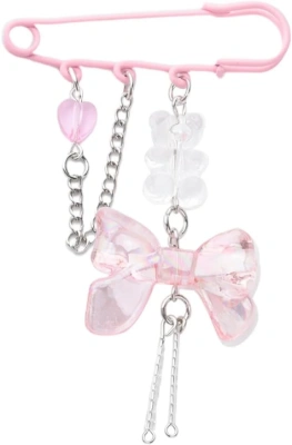 Pink bow pin