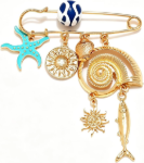 Ocean charm pin