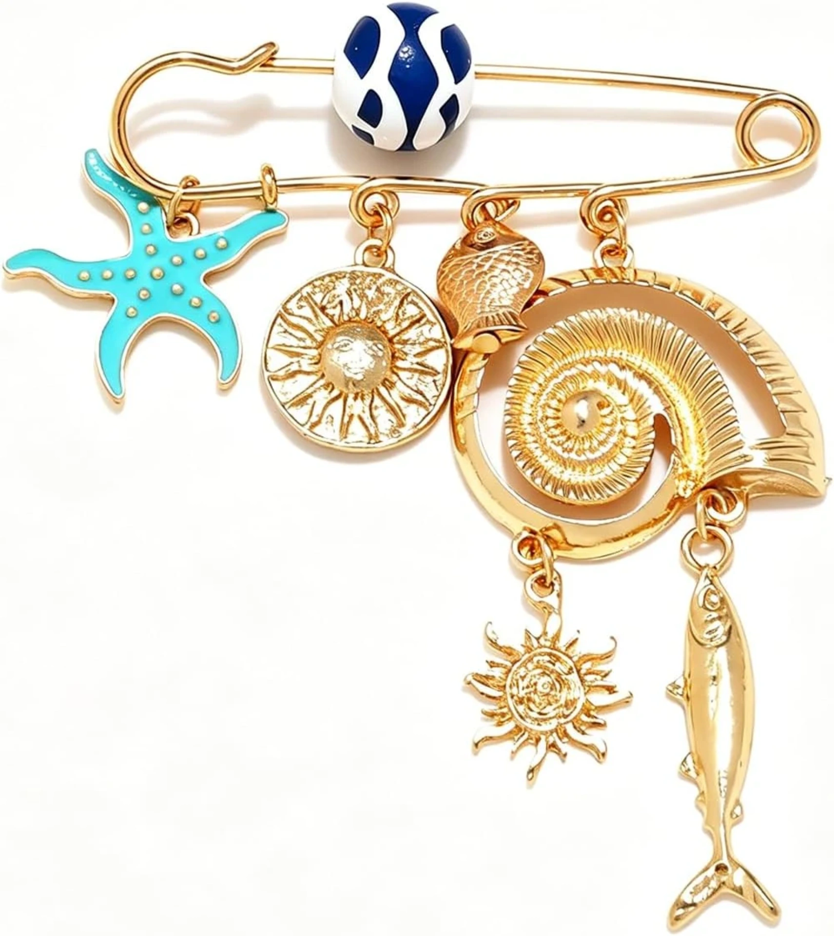 Ocean charm pin