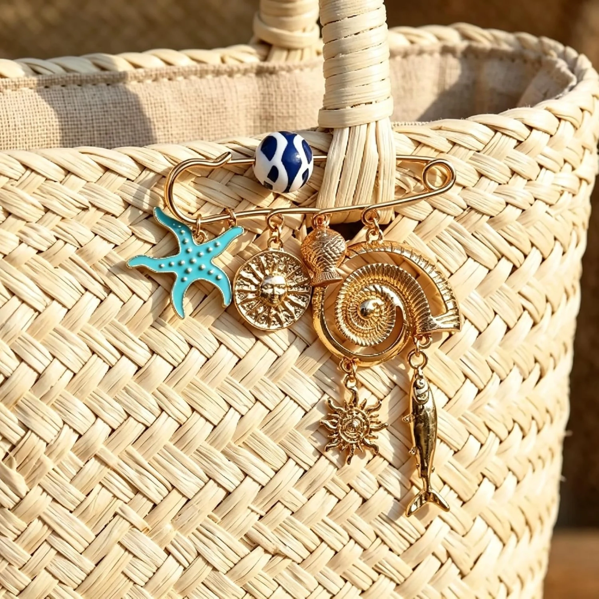 Ocean charm pin
