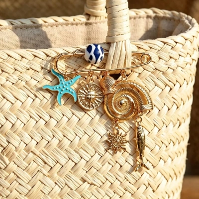 Ocean charm pin