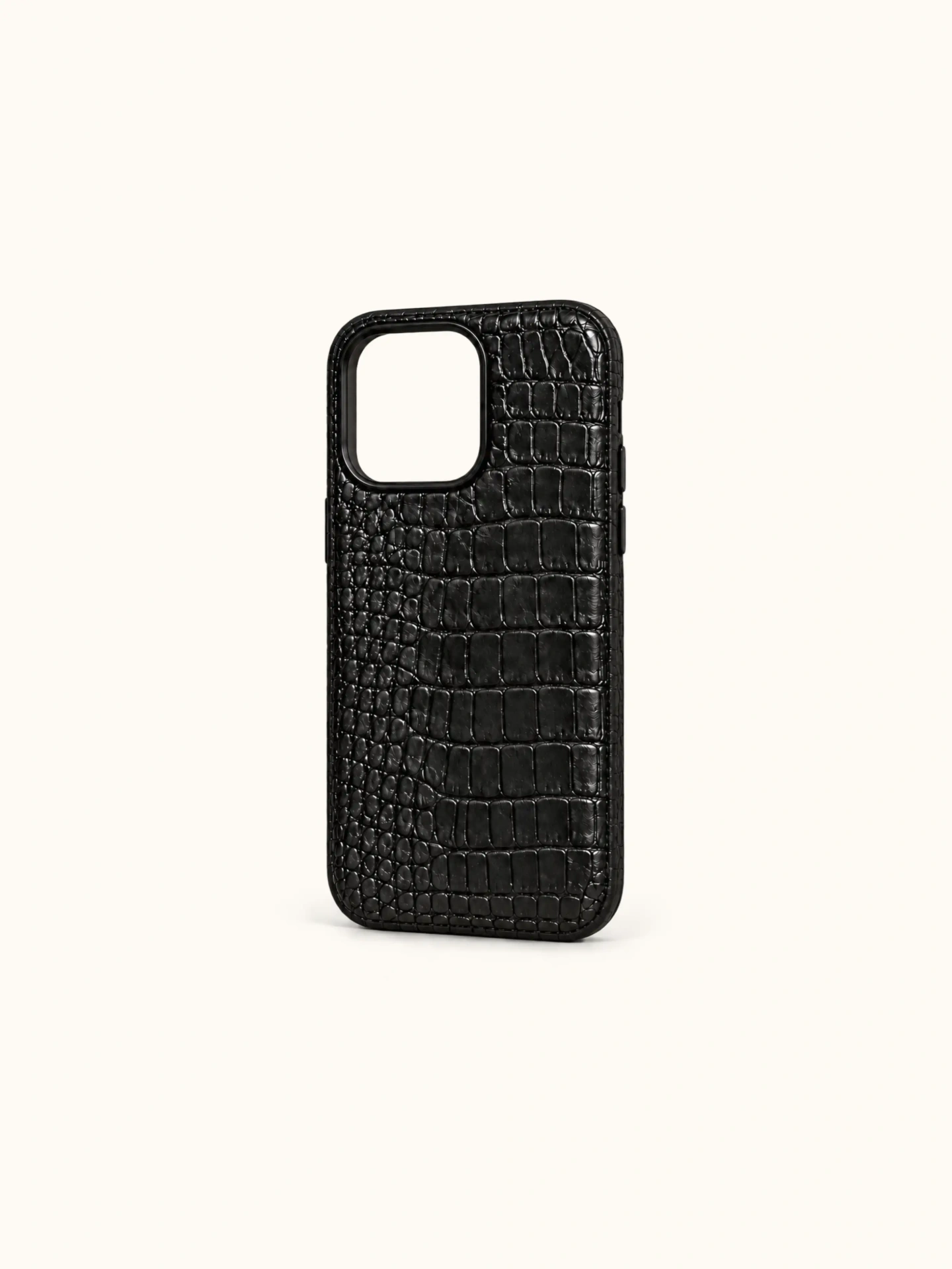 Afbeeldingen van Zwarte Croco Telefoonhoes