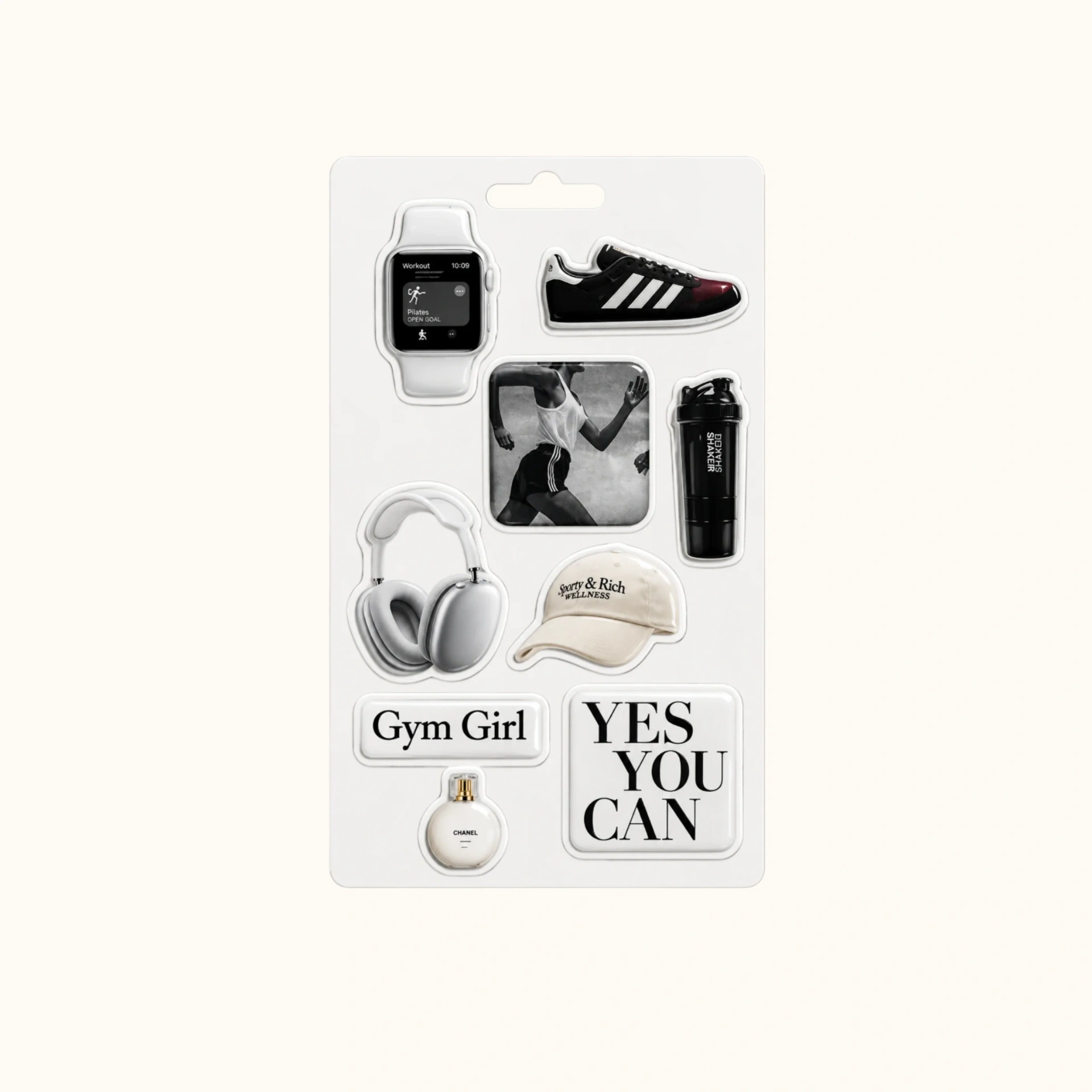 Afbeeldingen van 3D Stickervellen Gym Girl