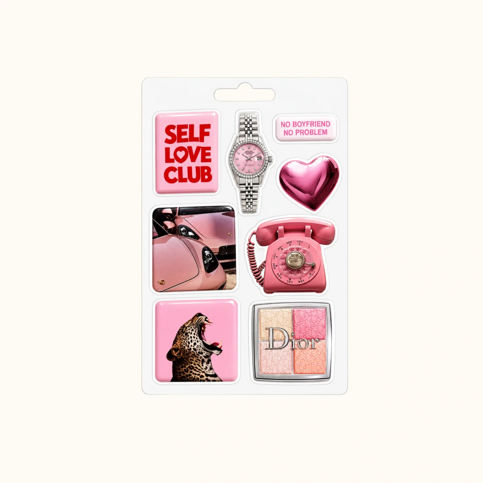Afbeeldingen van Roze Girl 3D Stickervellen