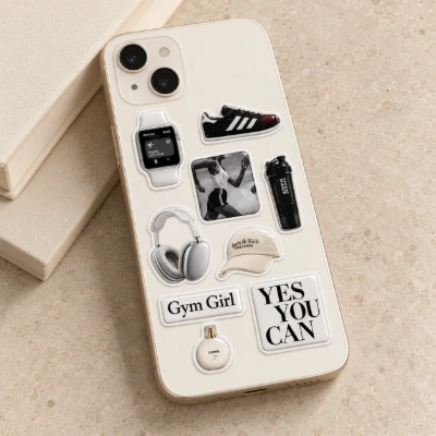 Afbeeldingen van 3D Stickervellen Gym Girl