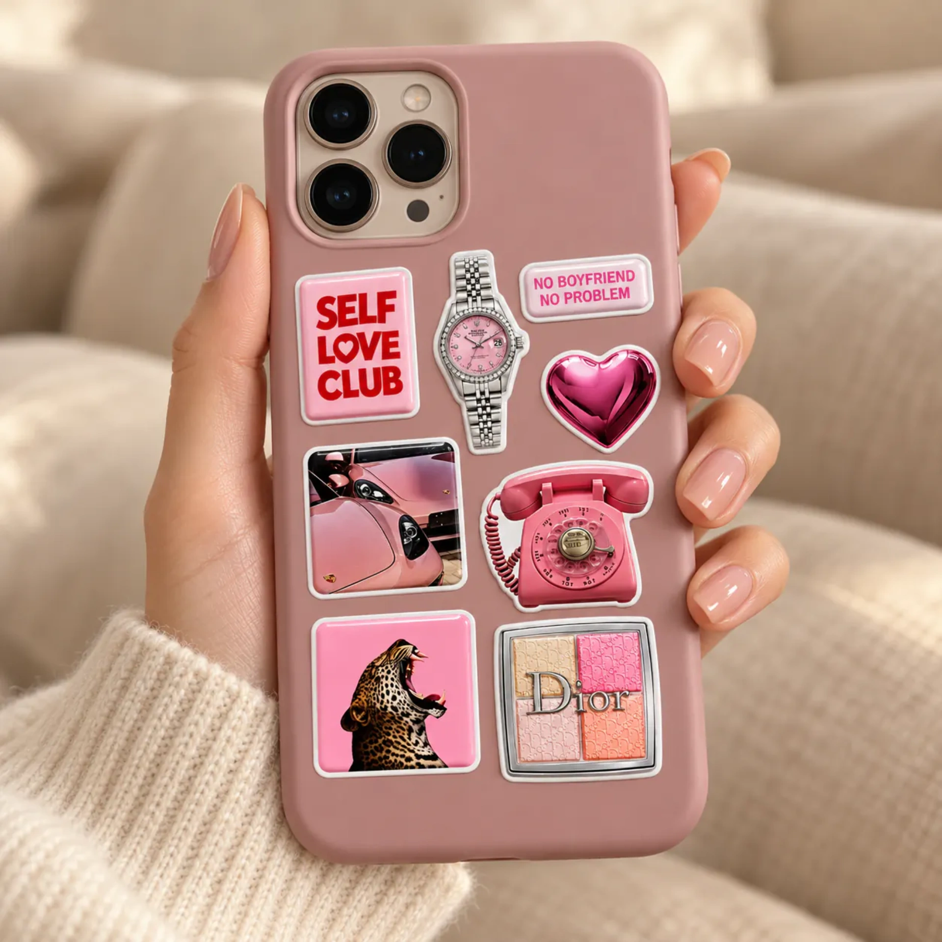 Afbeeldingen van Roze Girl 3D Stickervellen