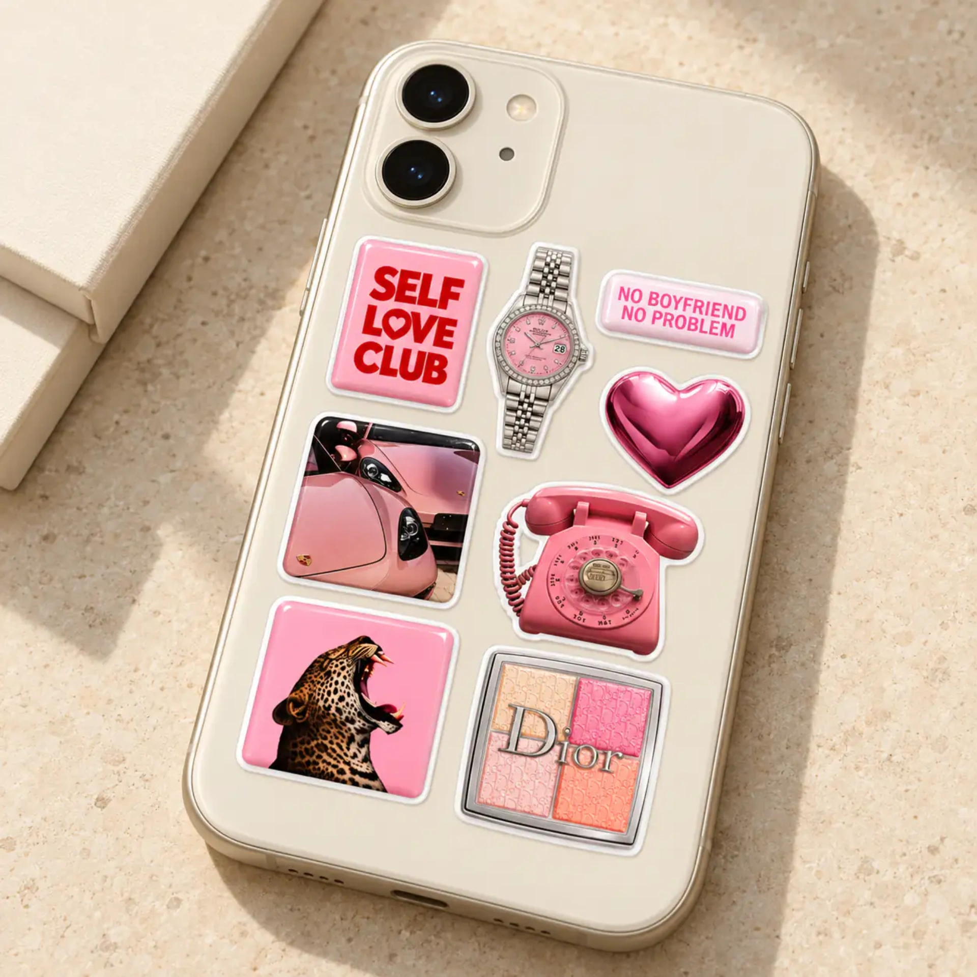 Afbeeldingen van Roze Girl 3D Stickervellen