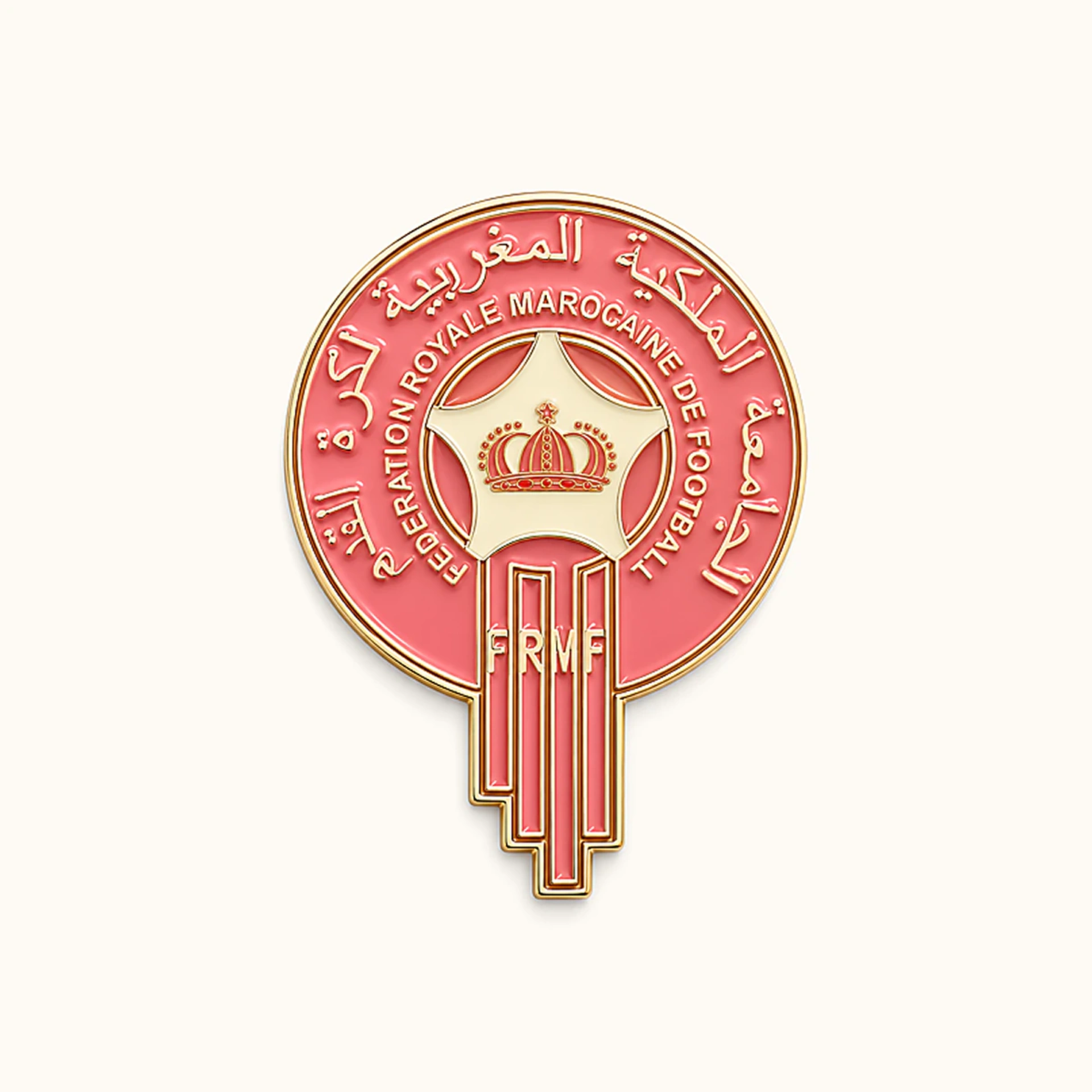Afbeeldingen van Marokkaanse Voetbal Rose Metalen Sticker