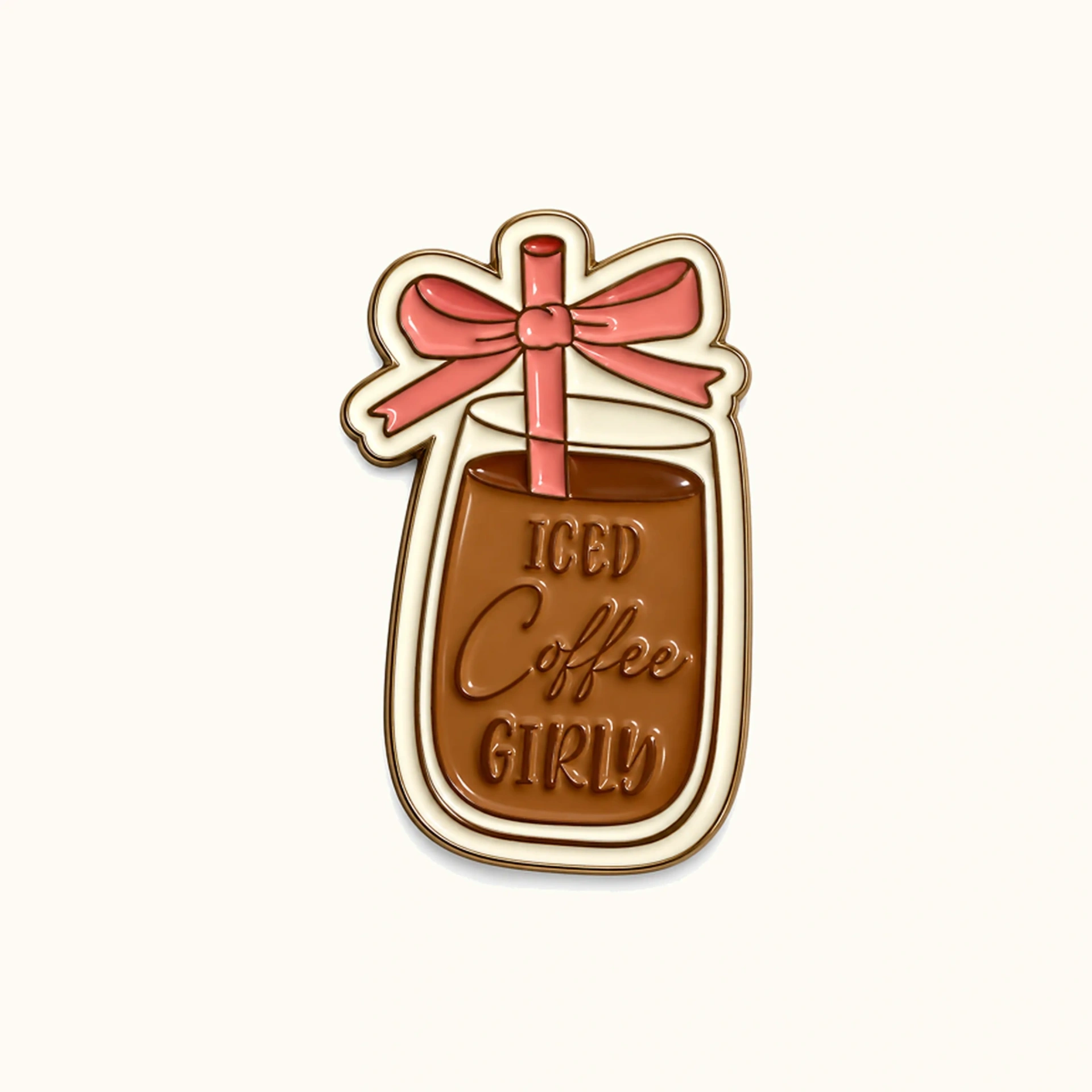 Afbeeldingen van Iced Coffee Girly Metalen Sticker