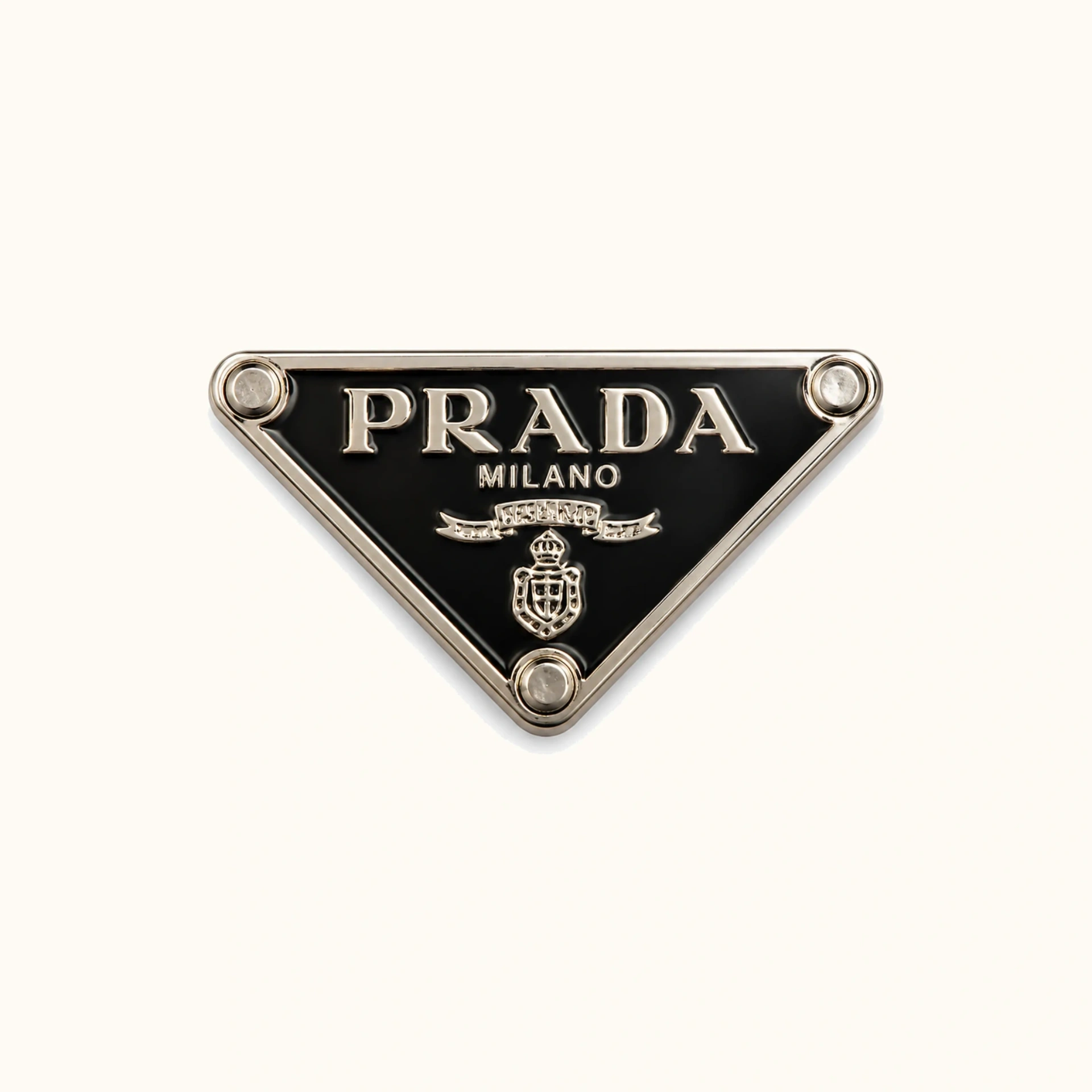 Afbeeldingen van Zwarte Prada Metalen Sticker