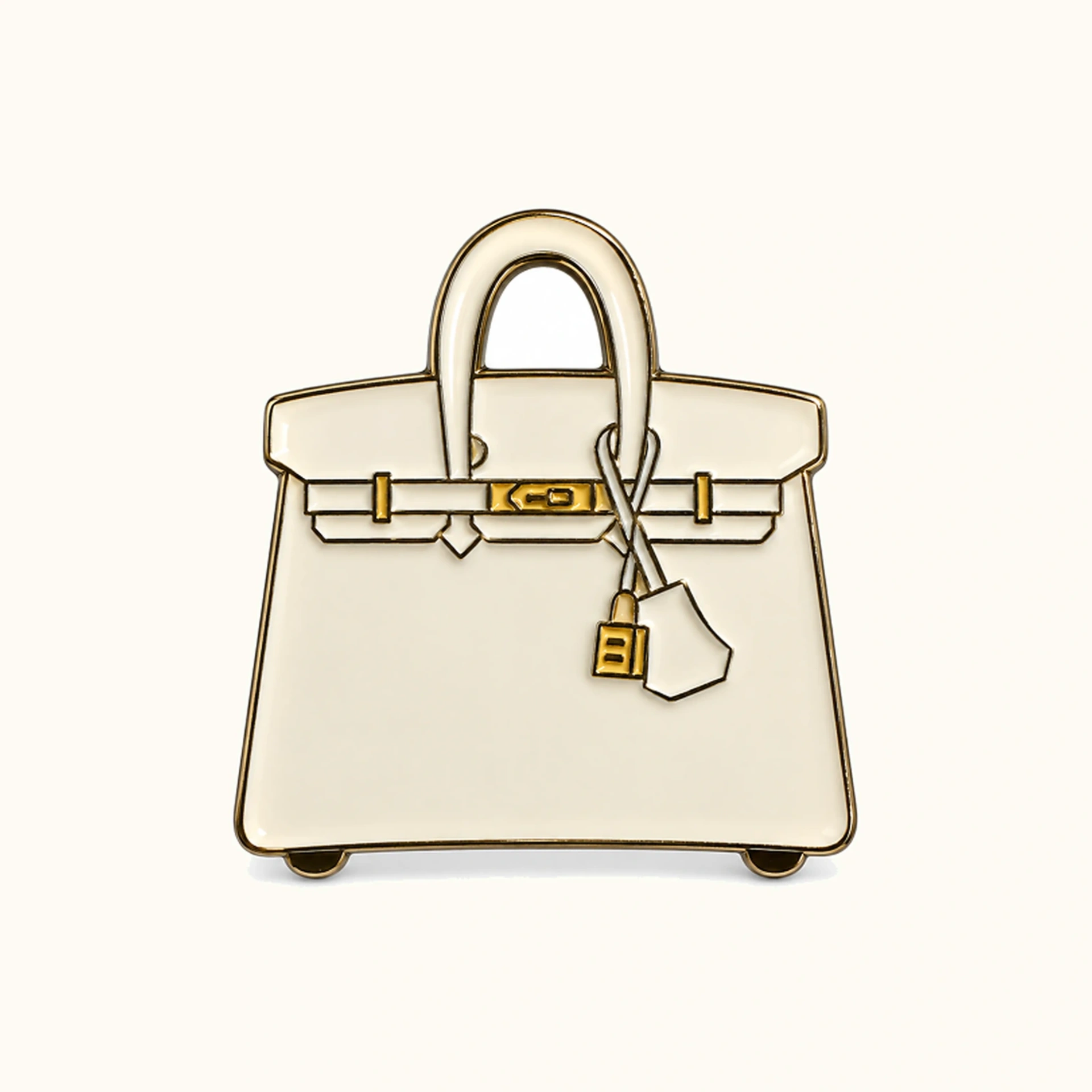 Afbeeldingen van Witte tas Metalen Sticker