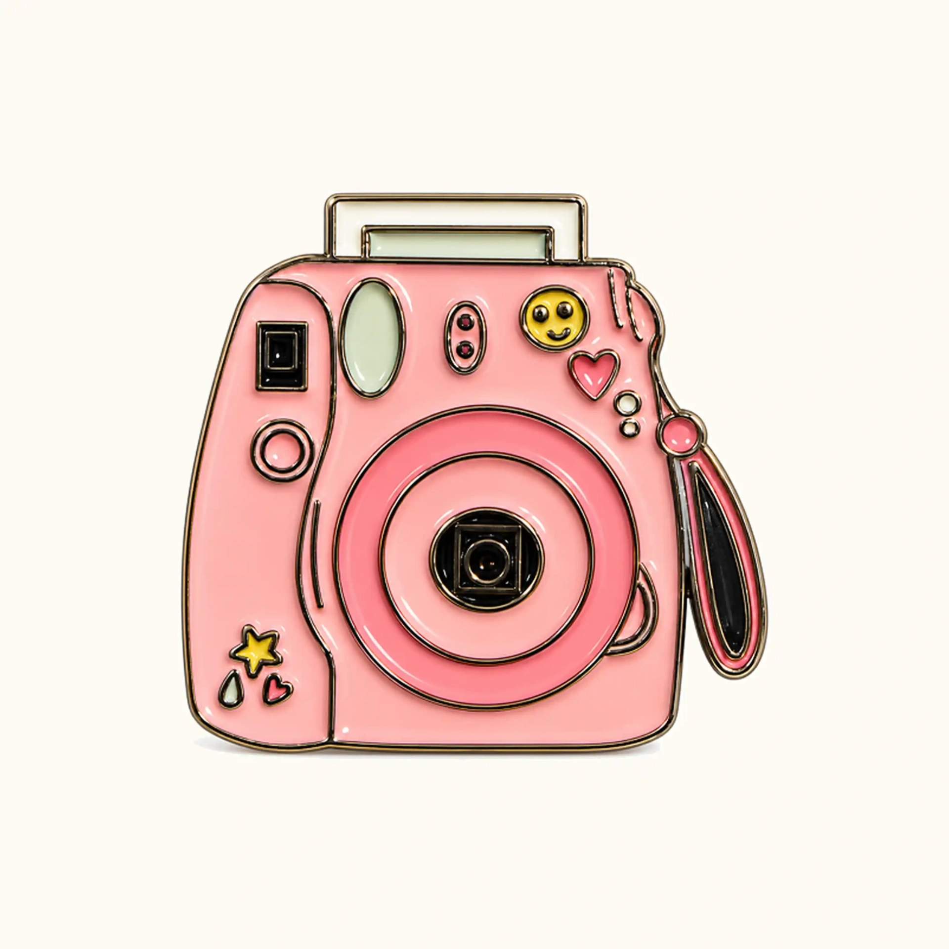 Afbeeldingen van Roze Polaroid Metalen Sticker