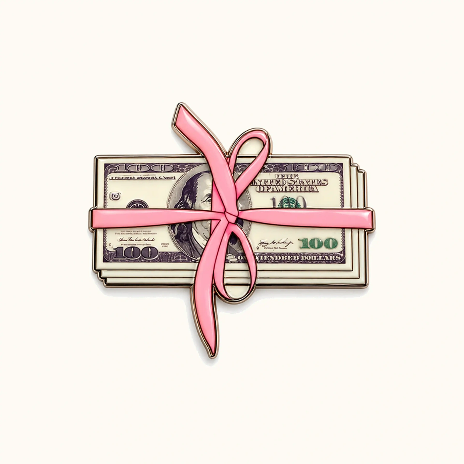 Afbeeldingen van Money Bow Metalen Sticker