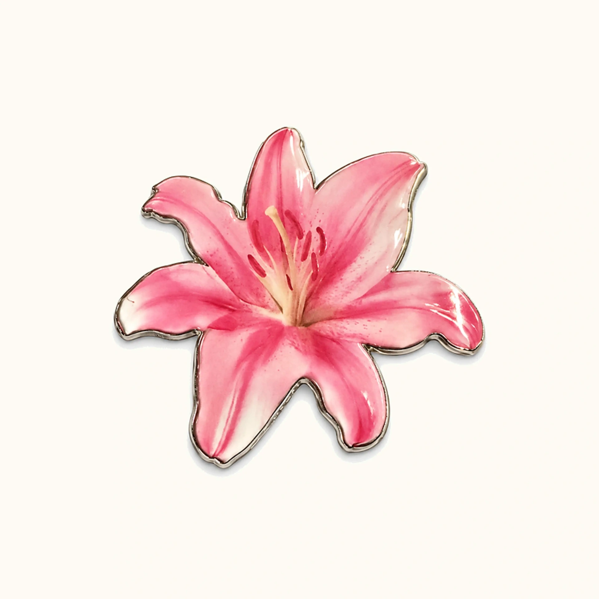 Afbeeldingen van Pink Flower Metalen Sticker
