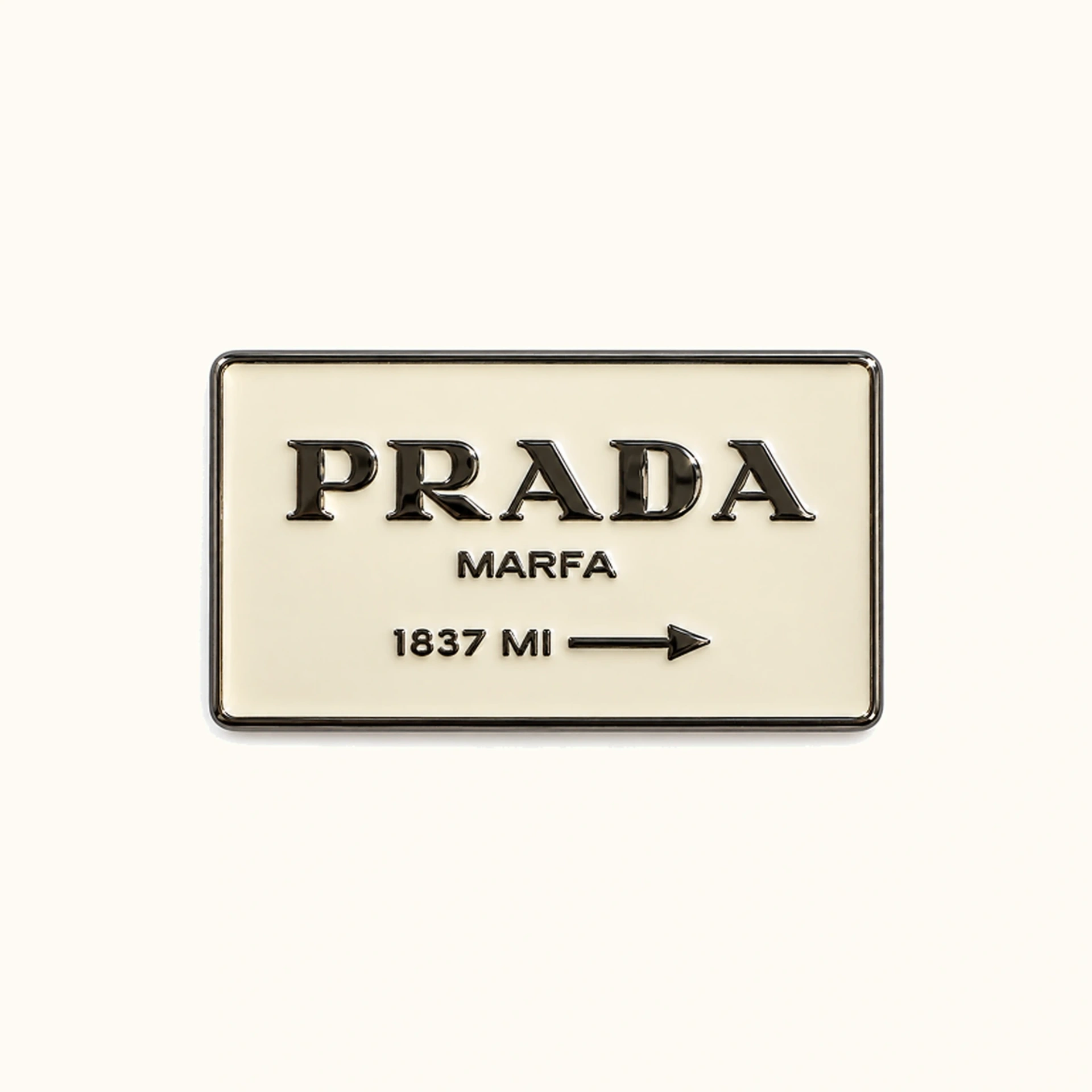 Afbeeldingen van Prada Metalen Sticker