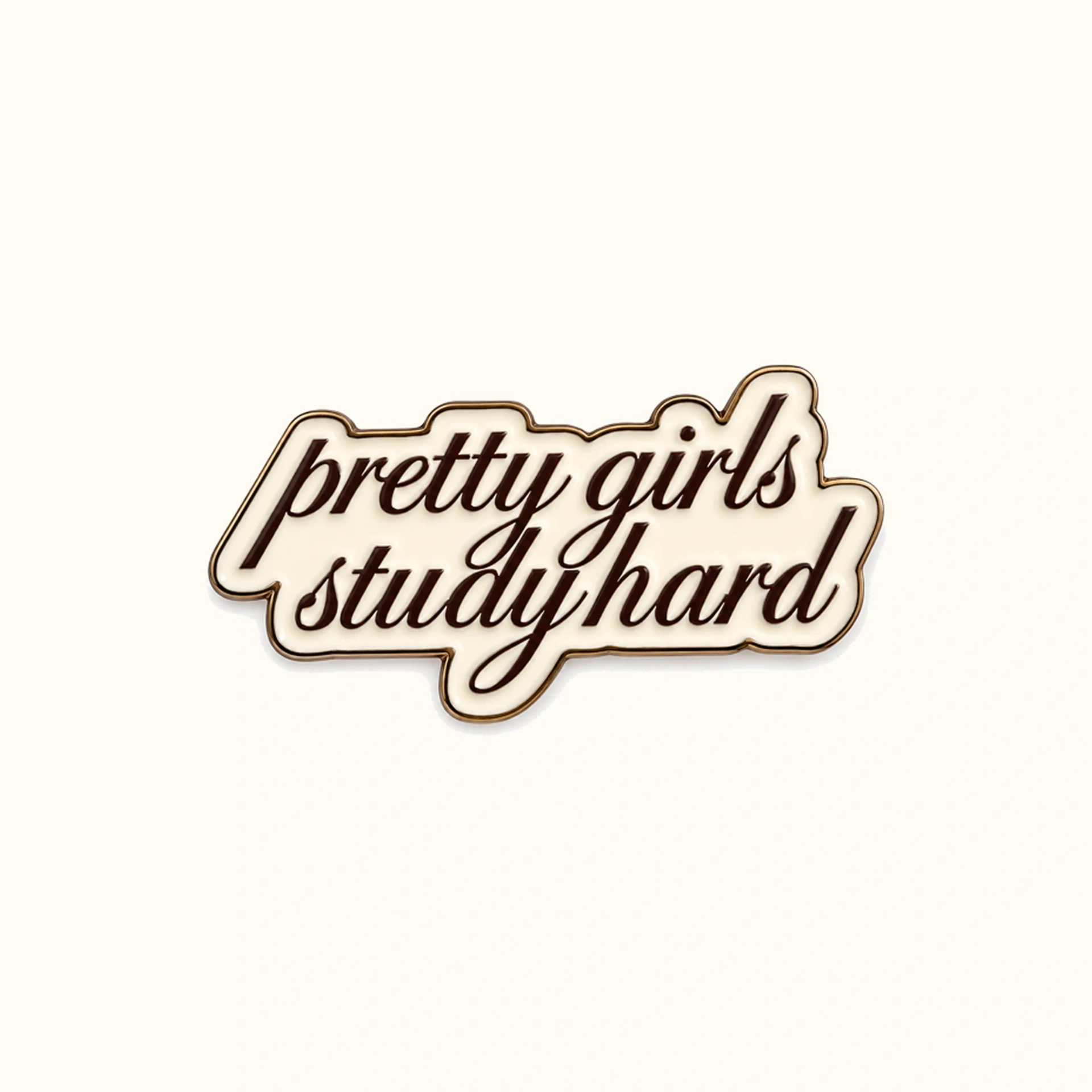 Afbeeldingen van Prettyy Girls Study Hard Metalen Sticker