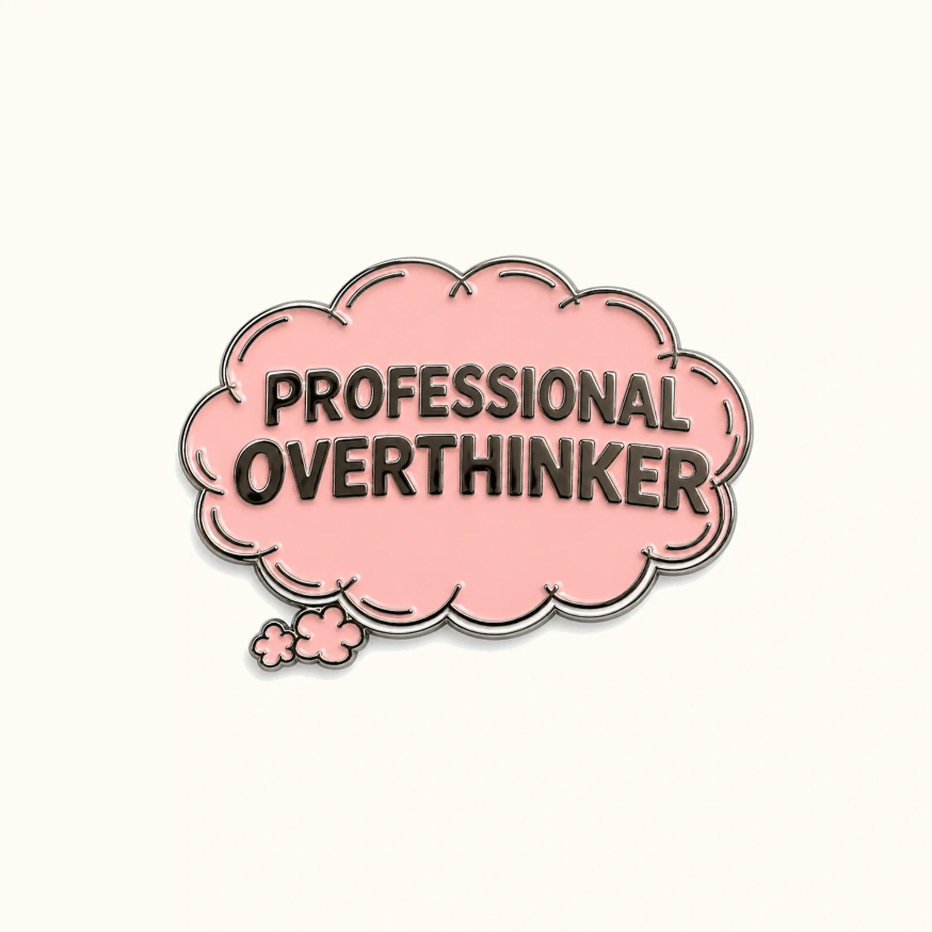 Afbeeldingen van Professional Overthinker Metalen Sticker