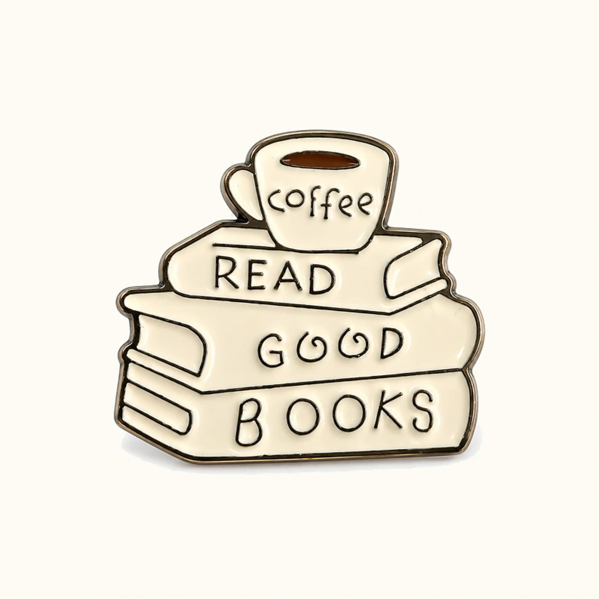 Afbeeldingen van Coffee Read Good Books Metalen Sticker